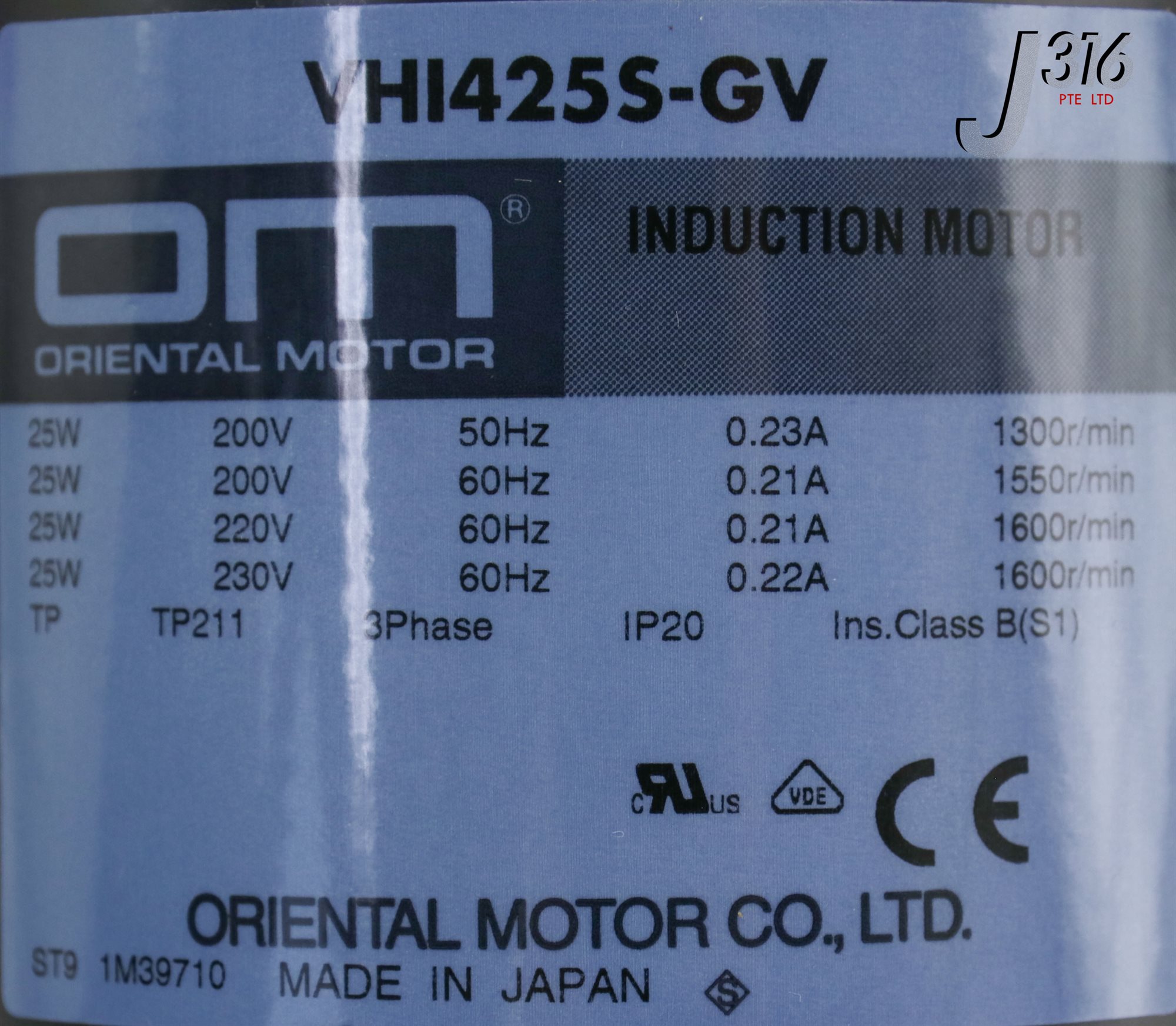 公式写真Ｂ 24719 ORIENTAL MOTOR INDUCTION MOTOR (NEW) VHI425S-GV | eBay